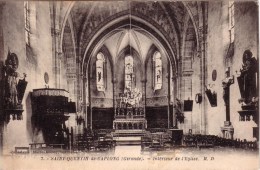 Saint  Quentin De Caplong  Intérieur église ( Gironde ) - Verdelais