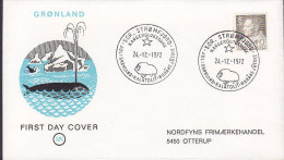 Greenland Sonderstempel 'JUL I GRØNLAND' 24-12-1972 Cover Brief Frederik IX. MN Cachet Whale & Musk Oxe (Cz. Slania) - Storia Postale