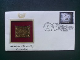 2003 USA - Scott # 3772a Filmmaking / Screenwriting - Gold Replica FDC - 2001-2010