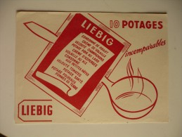 BUVARD LIEBIG 10 POTAGES INCOMPARABLES . Années 50. TRES BON ETAT Soupes Consommés Veloutés - Potages & Sauces