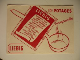 BUVARD LIEBIG 10 POTAGES INCOMPARABLES . Années 50. TRES BON ETAT Soupes Consommés Veloutés - Soep En Saus