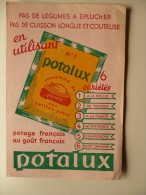 BUVARD POTALUX N°1 Consommé De Poule Aux Petites Pâtes. Années 50.Très Bon Etat. SOUPES POTAGES - Soups & Sauces
