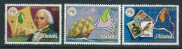 AITUTAKI 1984 - Capt William Blight, Bateau Le Bounty, Timbres Sur Timbres - 3v Neufs // Mnh // CV €16.00 - Aitutaki