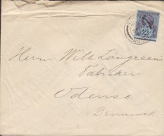 Great Britain ROBERT BAELZ & Co., LONDON 1900 Cover Brief ODENSE Denmark 2½d. Victoria "Jubilee" Stamp (2 Scans) - Storia Postale