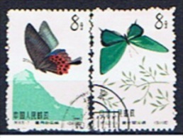 VRC+ China Volksrepublik 1963 Mi 727 732 Schmetterlinge - Gebruikt