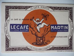 BUVARD Chicorée Le CAFE MARTIN La CHICOREE MARTIN. Années 50. TRES BON ETAT. MALT THE FAKIR - Café & Té