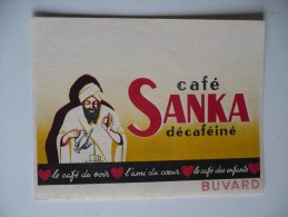 BUVARD CAFE SANKA DECAFEINE "Le Café Du Soir, L'Ami Du Coeur, Le Café Des Enfants. Années 50. TBON ETAT. FAKIR CAFETIERE - Koffie En Thee