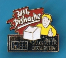 PIN'S //   ** 3614 PISTACHE * MINITEL HACHETTE DISTRIBUTION ** - Informatique