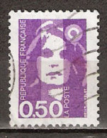 Timbre France Y&T N°2619 (03) Obl. Marianne Du Bicentenaire. 0 F. 50. Violet-rouge. Cote 0.15 € - 1989-1996 Maríanne Du Bicentenaire