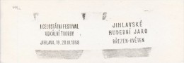 J0724 - Czechoslovakia (1948-75) Control Imprint Stamp Machine (RR!): I. Nationwide Festival Of Vocal Music Jihlava 1958 - Prove E Ristampe