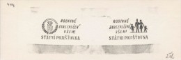 J0746 - Czechoslovakia (1948-75) Control Imprint Stamp Machine (RR!): Family Security; State Insurance Company - Probe- Und Nachdrucke