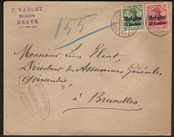 Brief  / Envelope Met Afstempeling Van HERVE  +  CENSUUR  (staat Zie Scan) ! Inzet Aan 15 € ! - Armée Allemande