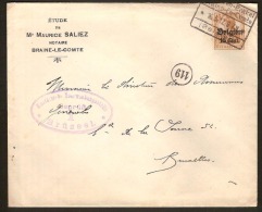 Brief  / Envelope Met Afstempeling Van BRAINE - LE - COMTE  +  CENSUUR / CENSURE  (staat Zie Scan) ! Inzet Aan 15 € ! - Deutsche Armee