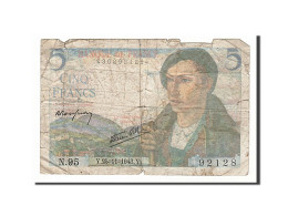 Billet, France, 5 Francs, 5 F 1943-1947 ''Berger'', 1943, 1943-11-25, B - 5 F 1943-1947 ''Berger''