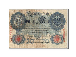 Billet, Allemagne, 20 Mark, 1914, KM:46b, TB+ - 20 Mark