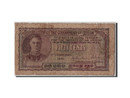 Billet, Ceylon, 50 Cents, 1942, 1942-02-01, B - Sri Lanka