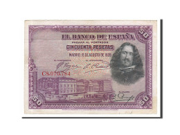 Billet, Espagne, 50 Pesetas, 1928, 1928-08-15, SUP - 50 Peseten