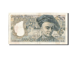 Billet, France, 50 Francs, 50 F 1976-1992 ''Quentin De La Tour'', 1977, TB+ - 50 F 1976-1992 ''Quentin De La Tour''