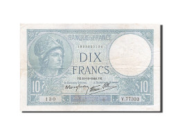 Billet, France, 10 Francs, 10 F 1916-1942 ''Minerve'', 1940, 1940-10-10, TTB+ - 10 F 1916-1942 ''Minerve''