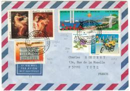 BRASILE - BRASIL - 1994 - Via Aerea - Par Avion - Air Mail - 7 Stamps - Viaggiata Da Araçatuba Per Nouilly, France - Lettres & Documents
