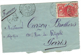 GUINEA FRANCESE - GUINÉE FRANÇAISE - 1910 - Carte Lettre - Viaggiata Da Kindia Per Paris, France - Covers & Documents