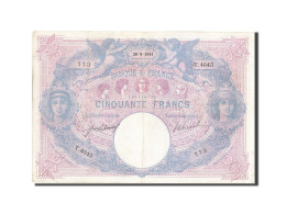 Billet, France, 50 Francs, 50 F 1889-1927 ''Bleu Et Rose'', 1911, 1911-10-06 - 50 F 1889-1927 ''Bleu Et Rose''