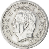 Monnaie, Monaco, Louis II, 2 Francs, 1943, TB+, Aluminium, KM:121, Gadoury:133 - 1922-1949 Luigi II