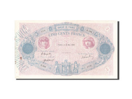 Billet, France, 500 Francs, 500 F 1888-1940 ''Bleu Et Rose'', 1920, 1920-05-10 - 500 F 1888-1940 ''Bleu Et Rose''