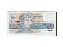 Billet, Bulgarie, 20 Leva, 1991, TB+ - Bulgarien