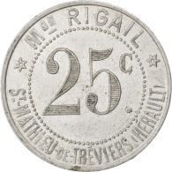 Monnaie, France, 25 Centimes, TTB, Aluminium, Elie:10.3b - Notgeld