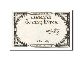 Billet, France, 5 Livres, 1793, Riottot, TTB, KM:A76, Lafaurie:171 - Assignats