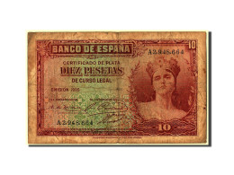 Billet, Espagne, 10 Pesetas, 1935, TB - 10 Pesetas