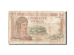 Billet, France, 50 Francs, 50 F 1934-1940 ''Cérès'', 1936, 1936-05-07, B+ - 50 F 1934-1940 ''Cérès''