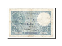 Billet, France, 10 Francs, 10 F 1916-1942 ''Minerve'', 1917, 1917-12-14, TTB - 10 F 1916-1942 ''Minerve''