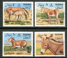 SUDAN 1994** - Wild Ass / Asini Selvatici - 4 Val. MNH Come Da Scansione - Burros Y Asnos