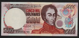 VENEZUELA  5000 Bolívares  06.08.1998 Serie F 235553789  P# 78c  UNC  Simón Bolívar - Venezuela