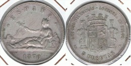 ESPAÑA I REPUBLICA  5 PESETAS 1870 PLATA SILVER. D - Sonstige & Ohne Zuordnung