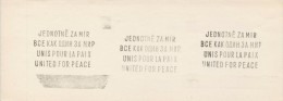 J0765 - Czechoslovakia (1948-75) Control Imprint Stamp Machine (RR!): United For Peace - Proofs & Reprints