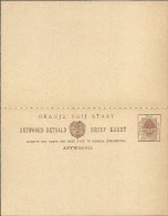 SUDAFRICA ESTADO ORANGE ENTERO POSTAL DOBLE - Oranje-Freistaat (1868-1909)