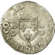 Monnaie, France, Douzain Aux Croissants, 1558, Paris, TB+, Billon, Sombart:4380 - 1547-1559 Henry II