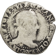 Monnaie, France, Demi Franc, 1576, Nantes, B+, Argent, Sombart:4716 - 1574-1589 Enrique III