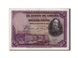 Billet, Espagne, 50 Pesetas, 1928, 1928-08-15, SUP+ - 50 Pesetas