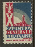 Reklamemarke 1929 Exposition Generale Polonaise In Poznan MNH - Vignettes