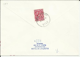 AUSTRIA CC PRIMER VUELO WIEN LIN SALZBURG 1964 AL DORSO SELLOS TASA - Primeros Vuelos