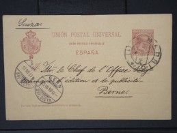 ESPAGNE -    Entier Postal Voyage En 1898  A Voir      P4373 - 1850-1931