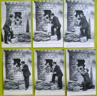Cpa  Serie Lot 6x Photo Montage Scolik ? Bergeret ? Couple FAUST Bouquet  MARGUERITE Decor Fenetre Du Donjon  +-1910 - Colecciones Y Lotes