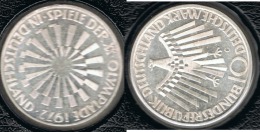 ALEMANIA 10 DEUTSCHE MARK G ESPIRAL 1972 PLATA SILVER - Autres & Non Classés