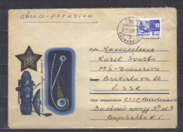 Russia  Postal Stationery Cover Automatic Space Station Venera 4    Posted 1971  To Czechoslovakia - Russia & USSR