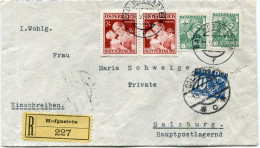 AUTRICHE LETTRE RECOMMANDEE DEPART BAD HOFGASTEIN 11.V.37 TAXEE  A SALZBURG 15.V.37 - Altri & Non Classificati