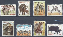 RWANDA 1984 - Faune Africaine, Zebres, Buffles - 8 Val Neuf // Mnh - Nuovi